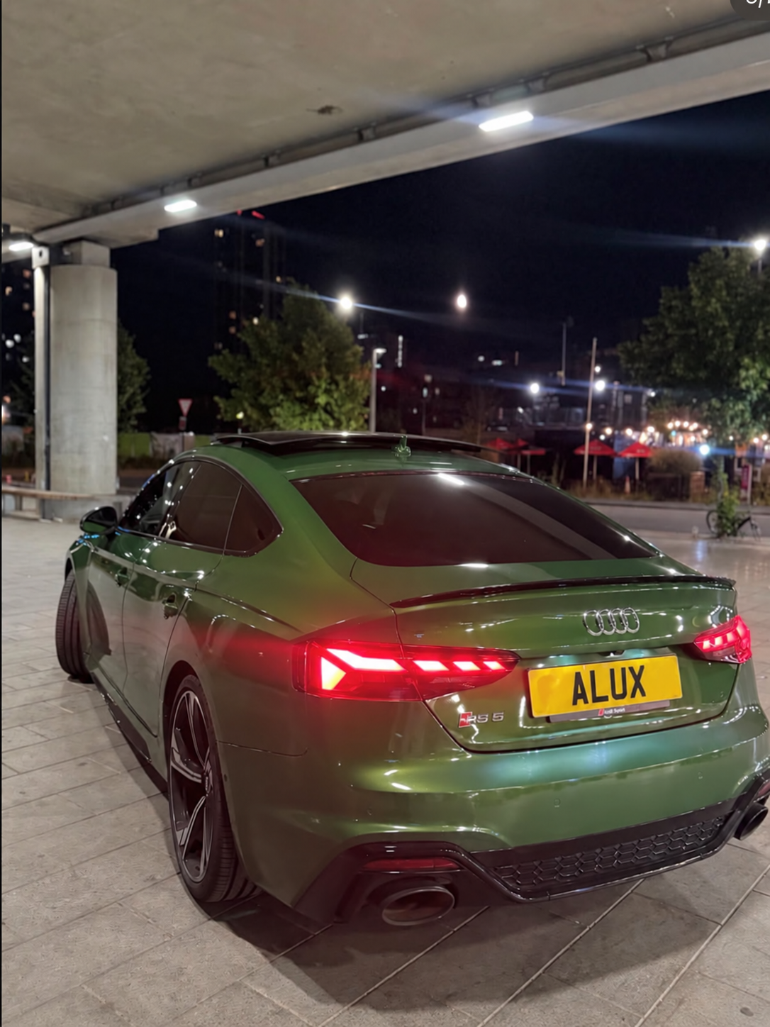 Audi RS5 Sportback — Sonoma Green available to hire in London