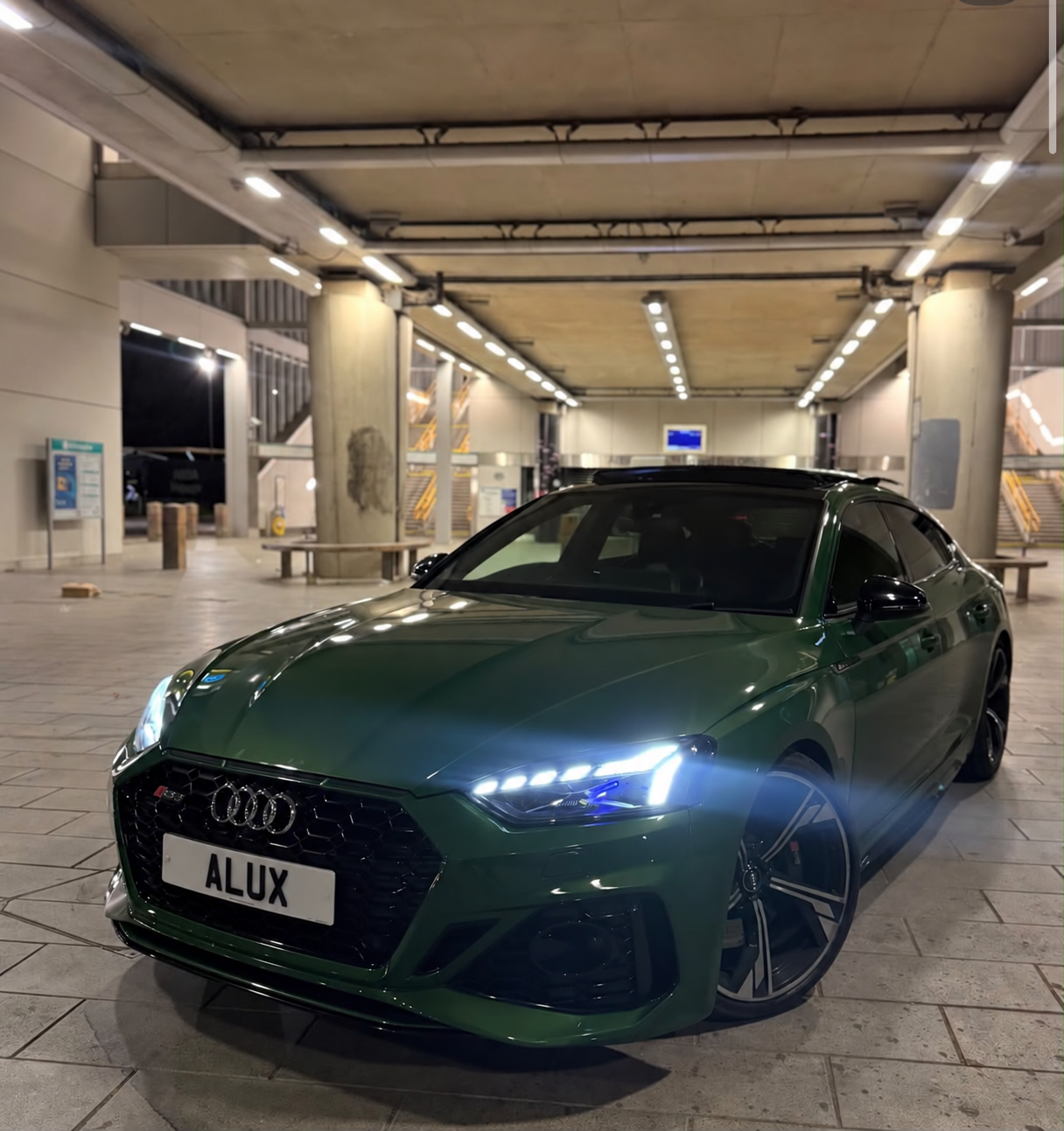 Audi RS5 Sportback — Sonoma Green available to hire in London